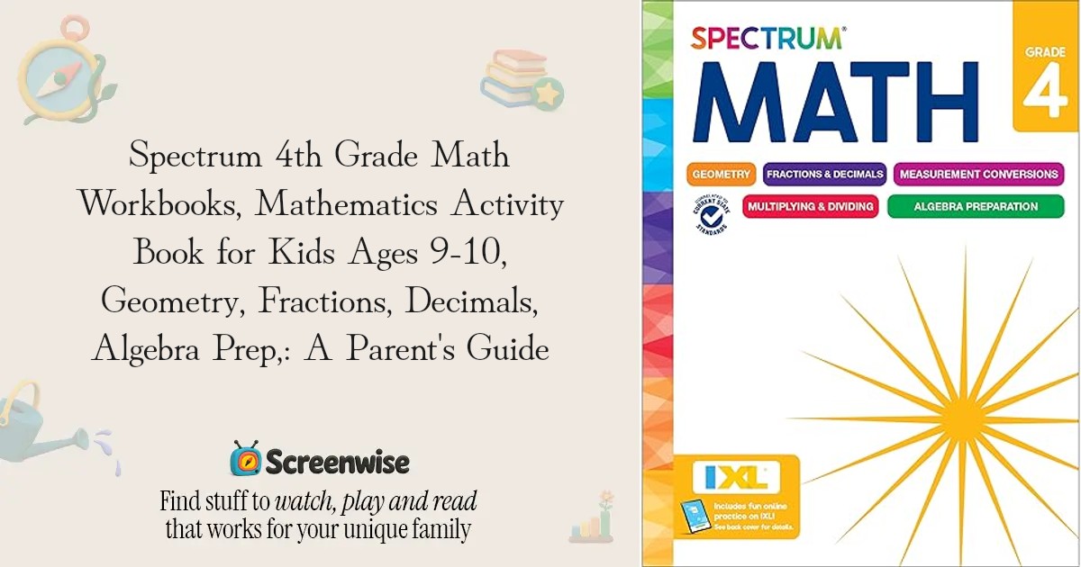 Spectrum 4th Grade Math Workbooks, Mathematics Activity Book for Kids ...