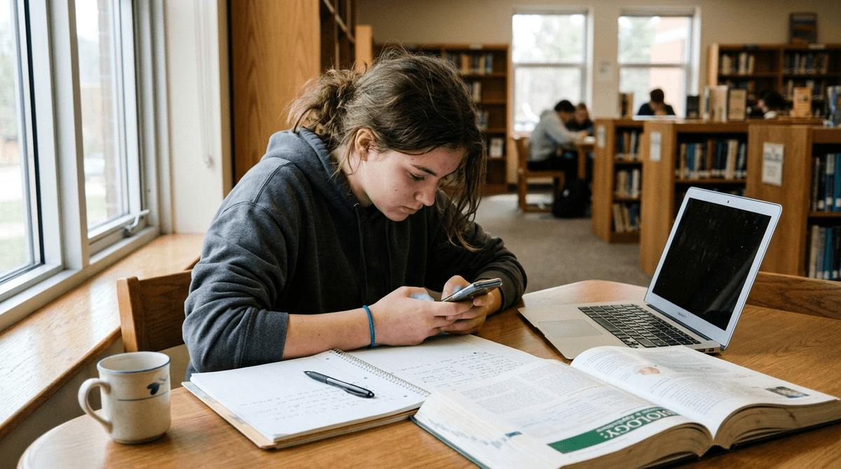 Illustration for Leisure Digital Device Use at School Linked to Lower Student Performance