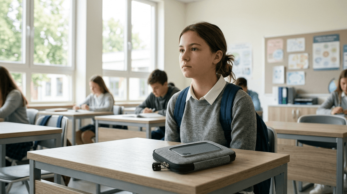 Illustration for School Smartphone Bans Are Not a Proven Mental Health Cure