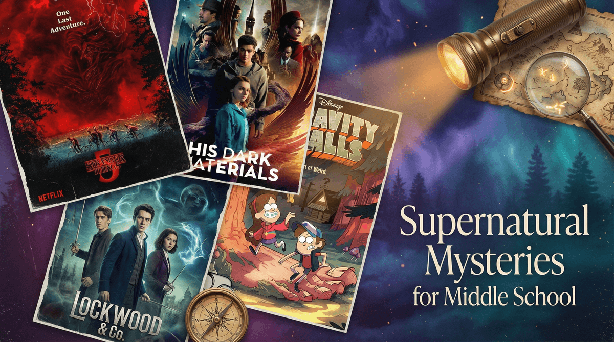 Illustration for 9 Shows Like Stranger Things for 12 and 13 Year Olds