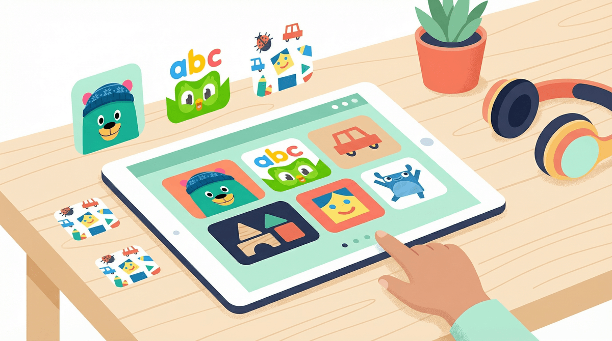 Illustration for Beyond the 'Skip Ad' Button: The Best Educational Apps for Preschoolers