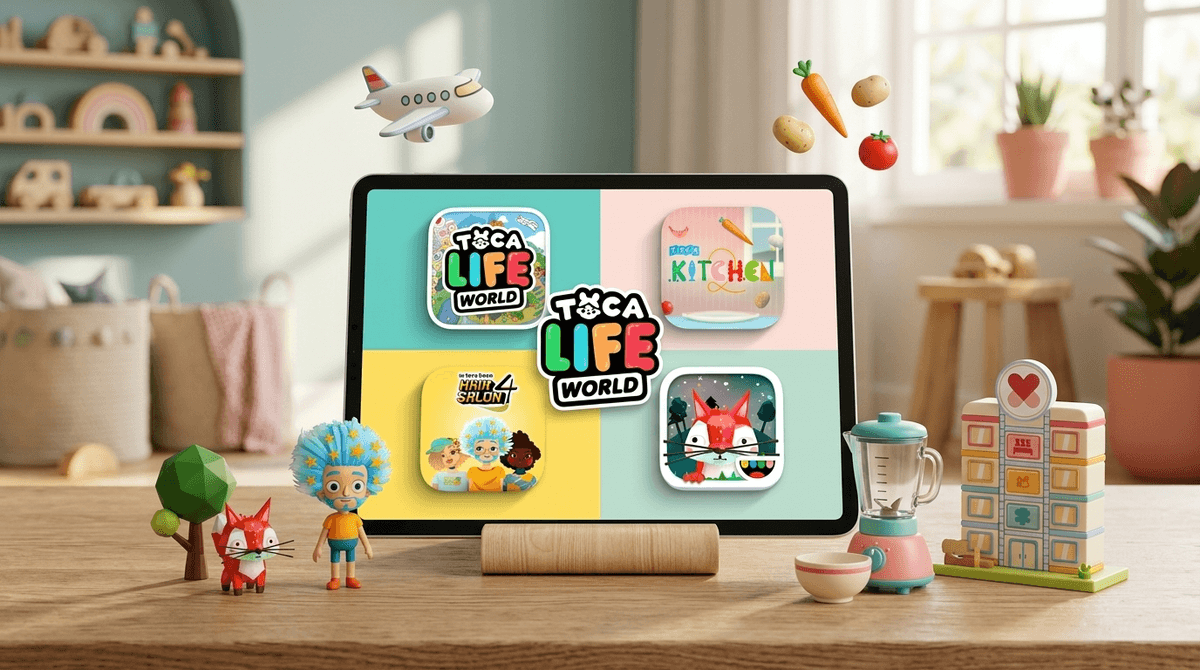 Illustration for Digital Toys, Not High Scores: Why Toca Boca is the Preschool Gold Standard