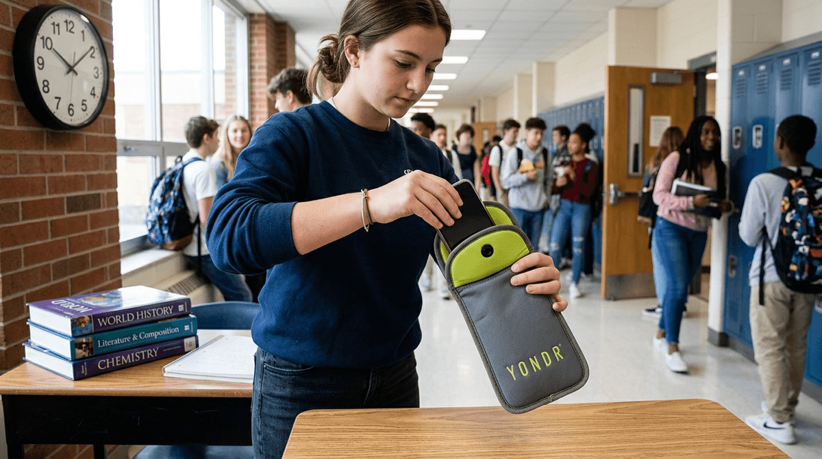 Illustration for Yondr Pouches: The Reality of the School Phone Lockdown